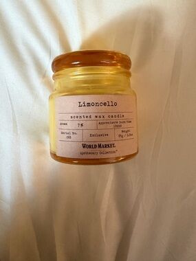 Cost Plus World Market Yellow Limoncello Scented Wax Candle